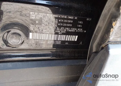 2021 Toyota Rav4 Limited z USA, uszkodzony, nr VIN 2T3Y1RFV4MW171181